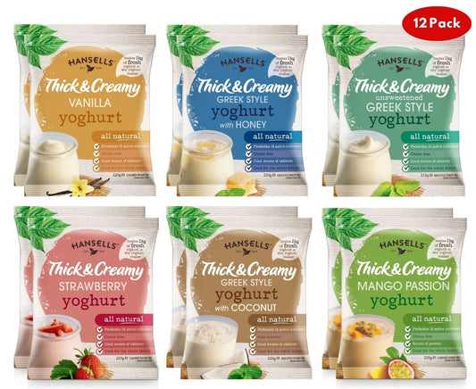 Thick & Creamy Yoghurt - Mixed Pack x12 Sachets