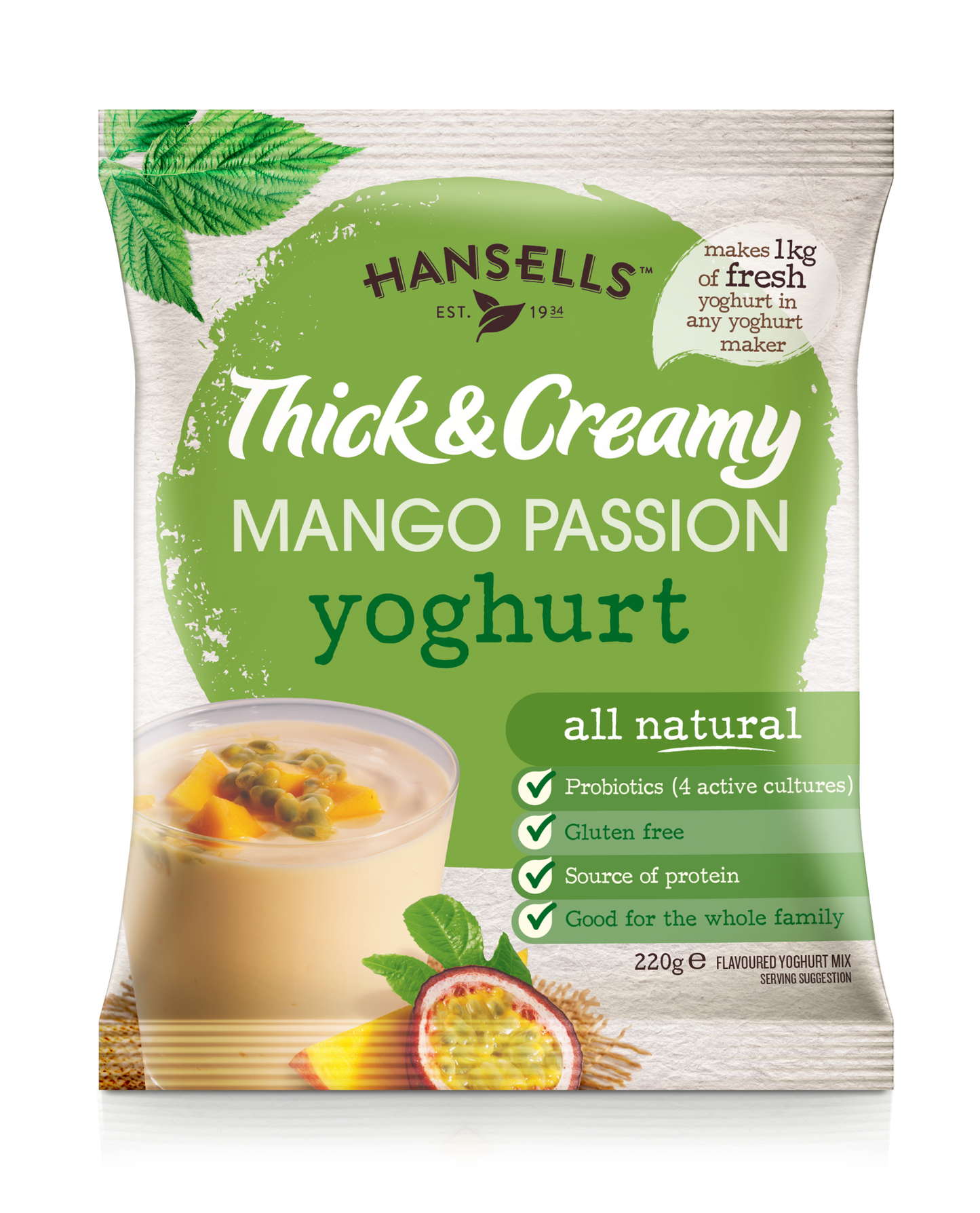 6 x Thick & Creamy Yoghurt Mixed Pack - Hansells Yoghurt UK